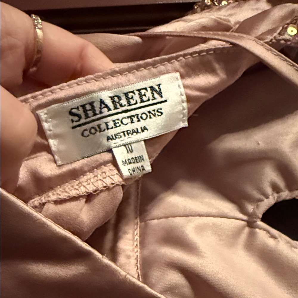 Dusty pink sequin detail goddess maxi dress - 10 - Picture 3 of 4